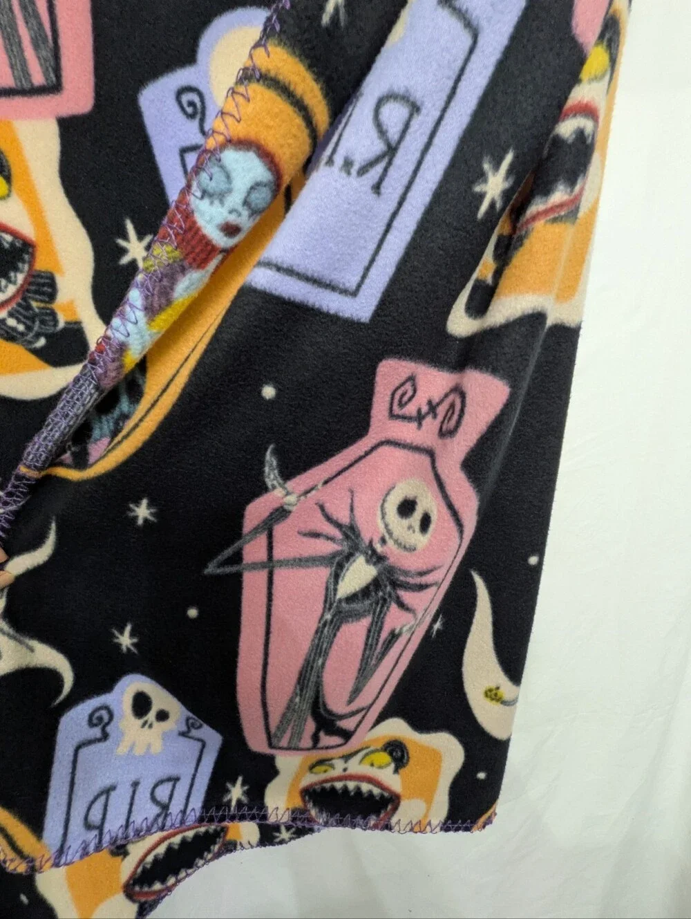 Disney Nightmare Before Christmas Jack Sally Fleece Throw Blanket 43x60